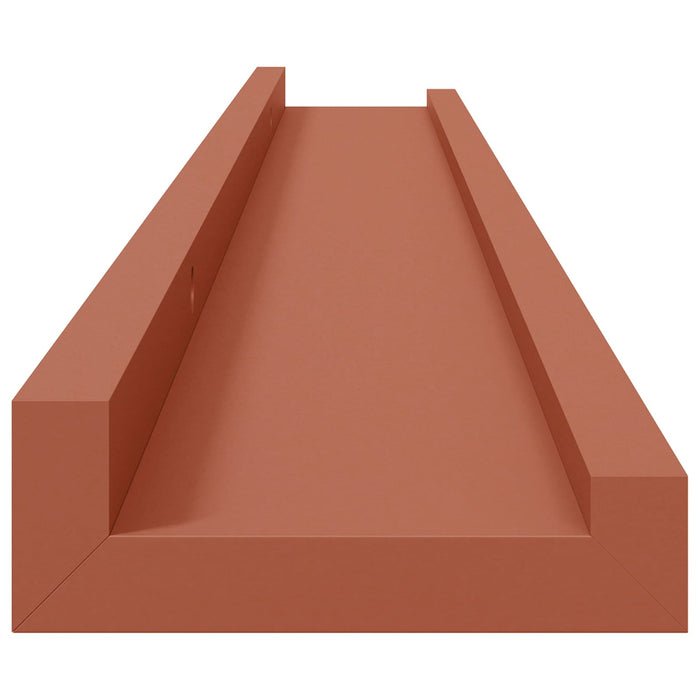 Raft de perete cu raft 4 pcs Roșu 80 x 9 x 3 cm Lemn compozit - WALTI WALTI