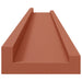 Raft de perete cu raft 4 pcs Roșu 80 x 9 x 3 cm Lemn compozit - WALTI WALTI