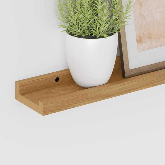 Raft de perete Montare pe perete 2 pcs Maro 40 x 9 x 3 cm WALTI