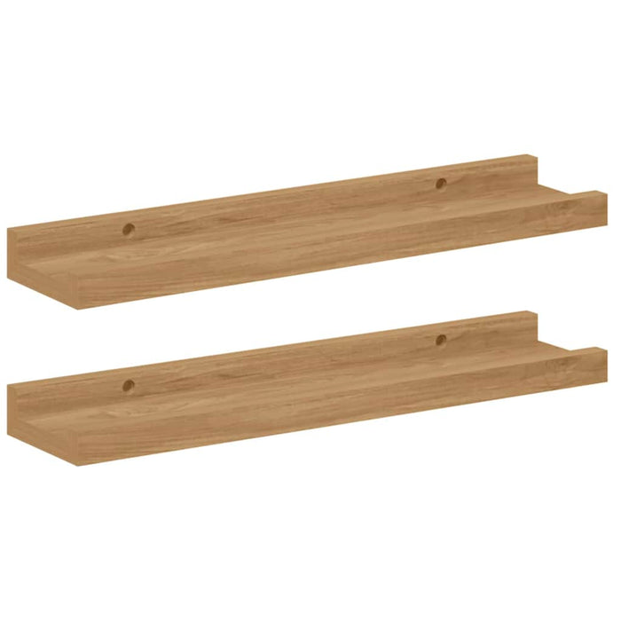 Raft de perete Montare pe perete 2 pcs Maro 40 x 9 x 3 cm WALTI