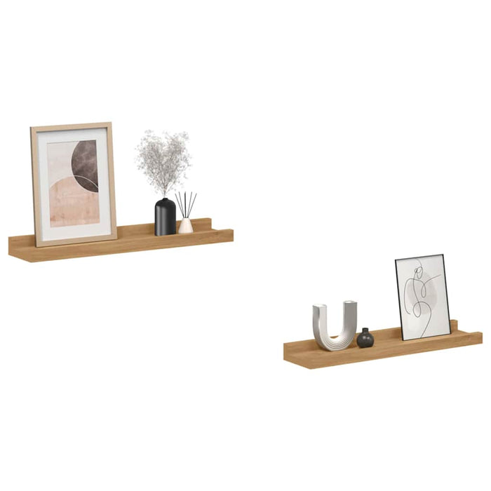 Raft de perete Montare pe perete 2 pcs Maro 40 x 9 x 3 cm WALTI