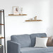 Raft de perete cu raft 2 pcs Maro 60 x 9 x 3 cm Lemn compozit - WALTI WALTI