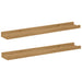 Raft de perete cu raft 2 pcs Maro 60 x 9 x 3 cm Lemn compozit - WALTI WALTI