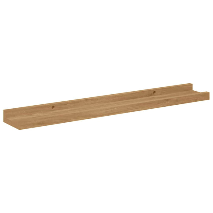 Raft de perete cu raft 2 pcs Maro 60 x 9 x 3 cm Lemn compozit - WALTI WALTI