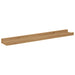 Raft de perete cu raft 2 pcs Maro 60 x 9 x 3 cm Lemn compozit - WALTI WALTI