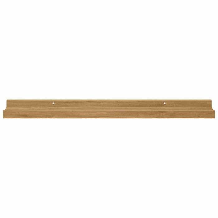 Raft de perete cu raft 2 pcs Maro 60 x 9 x 3 cm Lemn compozit - WALTI WALTI
