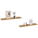Raft de perete cu raft 2 pcs Maro 60 x 9 x 3 cm Lemn compozit - WALTI WALTI