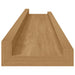 Raft de perete cu raft 2 pcs Maro 60 x 9 x 3 cm Lemn compozit - WALTI WALTI
