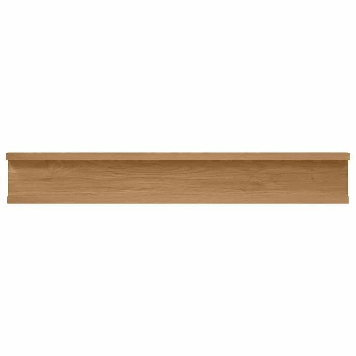 Raft de perete cu raft 2 pcs Maro 60 x 9 x 3 cm Lemn compozit - WALTI WALTI