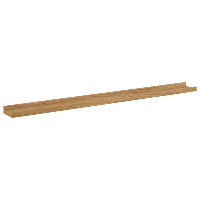 Raft de perete cu raft 2 pcs Maro 100 x 9 x 3 cm Lemn compozit WALTI
