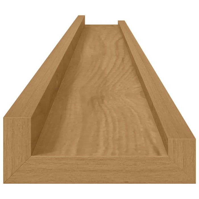 Raft de perete cu raft 2 pcs Maro 100 x 9 x 3 cm Lemn compozit WALTI