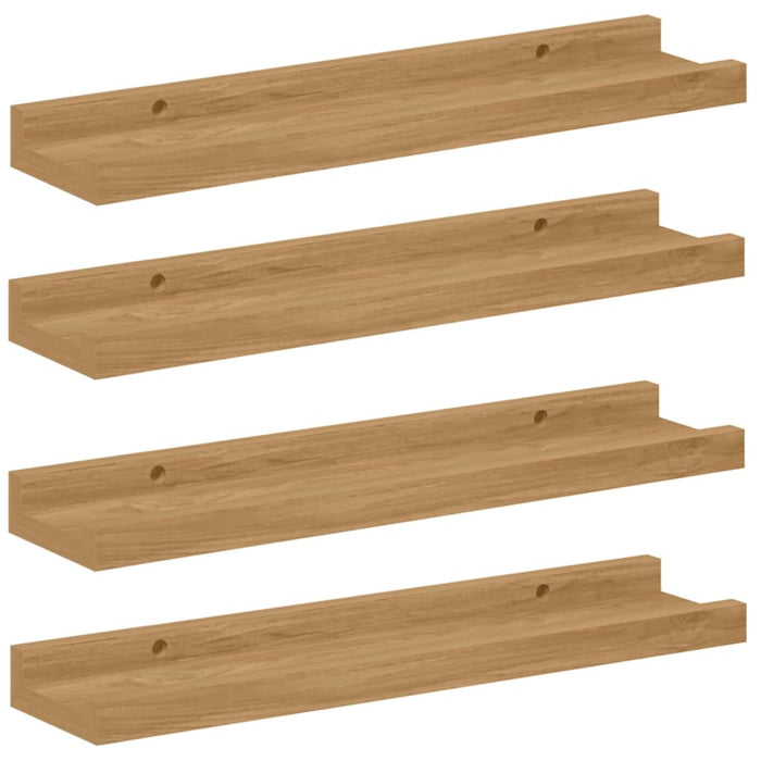 Raft de perete Montare pe perete 4 buc. Maro 40 x 9 x 3 cm WALTI