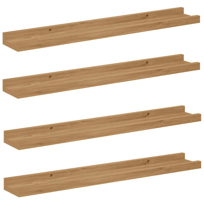 Raft de perete Montare pe perete 4 pcs Maro 60 x 9 x 3 cm WALTI
