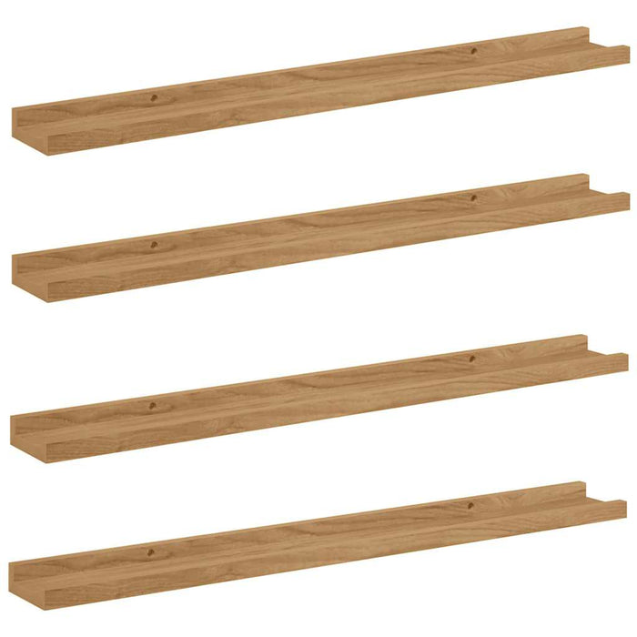 Raft de perete Montare pe perete 4 buc. Maro 80 x 9 x 3 cm WALTI
