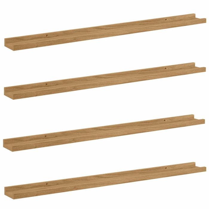 Raft de perete Montare pe perete 4 pcs Maro 100 x 9 x 3 cm WALTI
