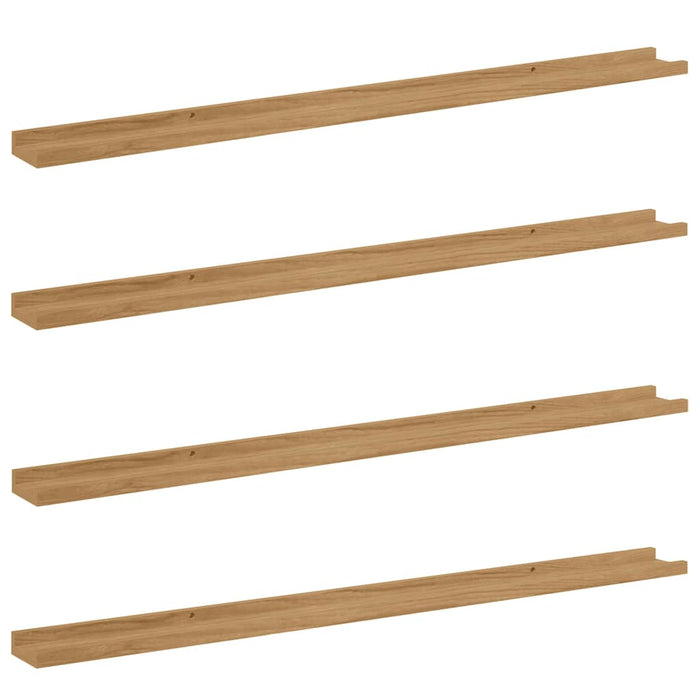 Raft de perete Montare pe perete 4 buc. Maro 115 x 9 x 3 cm WALTI