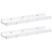 Raft de perete 2 pcs Marmură albă 40 x 9 x 3 cm Lemn compozit - WALTI WALTI