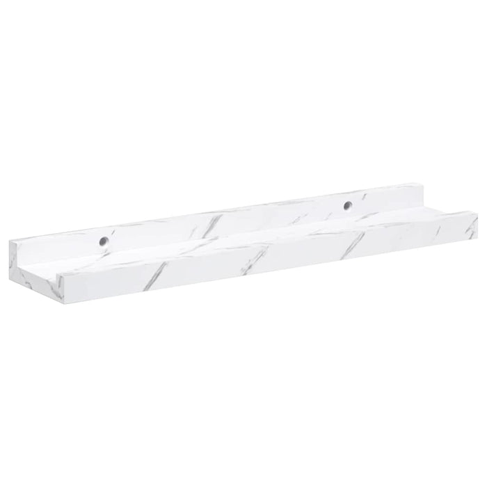 Raft de perete 2 pcs Marmură albă 40 x 9 x 3 cm Lemn compozit - WALTI WALTI