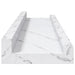 Raft de perete 2 pcs Marmură albă 40 x 9 x 3 cm Lemn compozit - WALTI WALTI