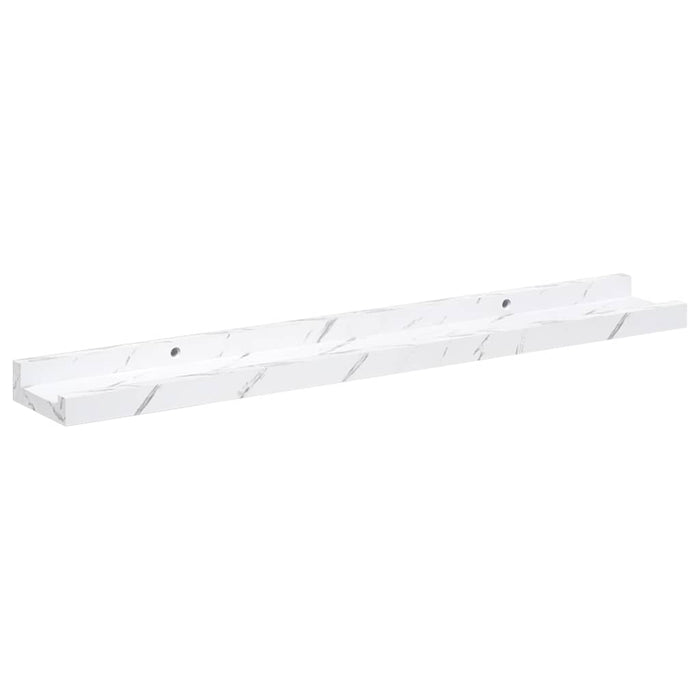 Raft de perete 2 pcs Marmură albă 60 x 9 x 3 cm Lemn compozit - WALTI WALTI