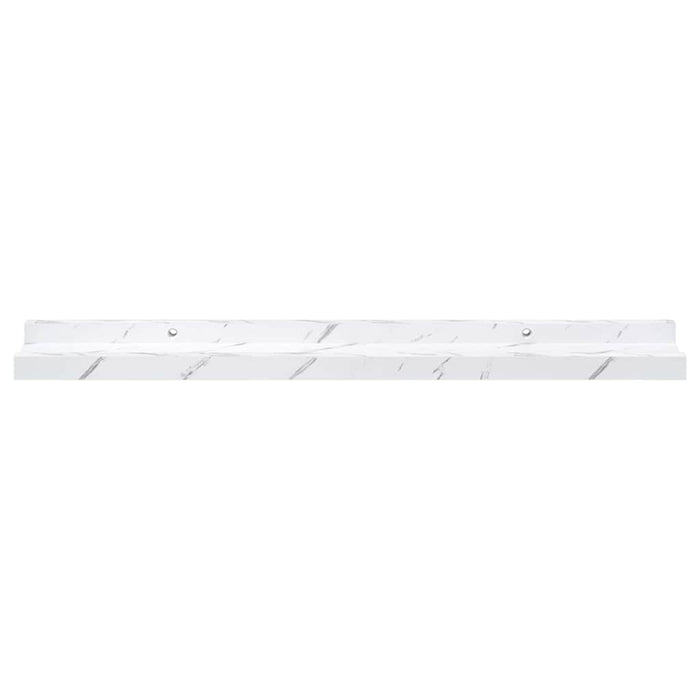 Raft de perete 2 pcs Marmură albă 60 x 9 x 3 cm Lemn compozit - WALTI WALTI