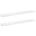 Raft de perete 2 pcs Marmură albă 80 x 9 x 3 cm Lemn compozit - WALTI WALTI