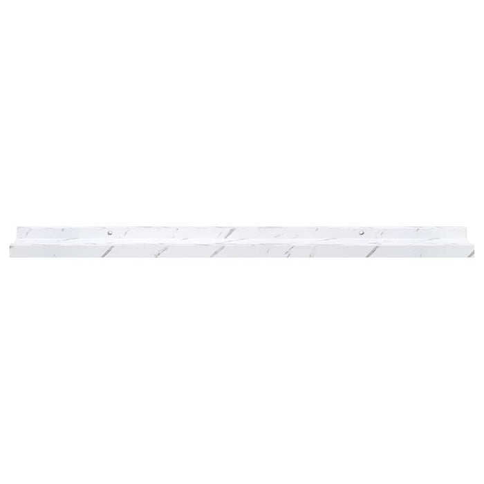 Raft de perete 2 pcs Marmură albă 80 x 9 x 3 cm Lemn compozit - WALTI WALTI