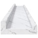 Raft de perete 2 pcs Marmură albă 80 x 9 x 3 cm Lemn compozit - WALTI WALTI