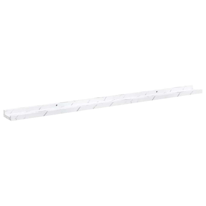 Raft de perete 2 pcs Marmură albă 115 x 9 x 3 cm Lemn compozit - WALTI WALTI