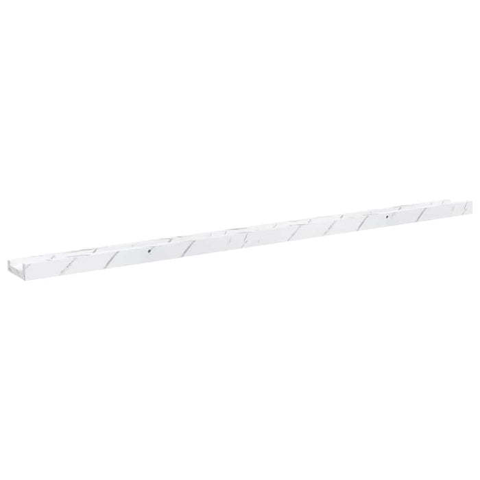 Raft de perete 2 pcs Marmură albă 115 x 9 x 3 cm Lemn compozit - WALTI WALTI