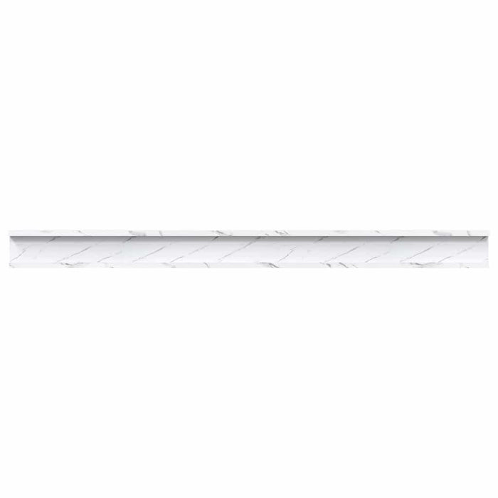 Raft de perete 2 pcs Marmură albă 115 x 9 x 3 cm Lemn compozit - WALTI WALTI