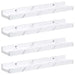 Raft de perete 4 pcs Marmură albă 40 x 9 x 3 cm Lemn compozit - WALTI WALTI