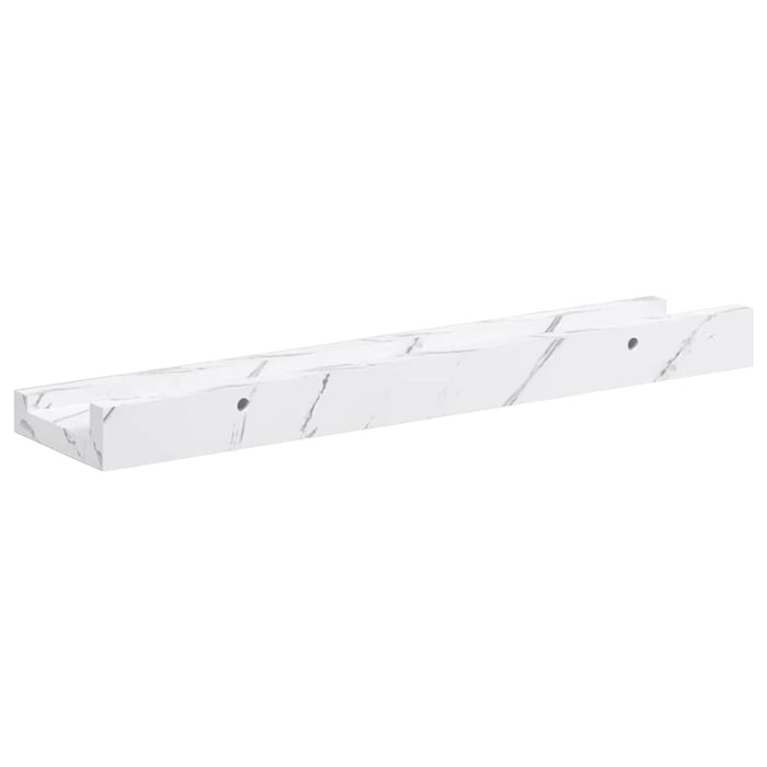 Raft de perete 4 pcs Marmură albă 40 x 9 x 3 cm Lemn compozit - WALTI WALTI