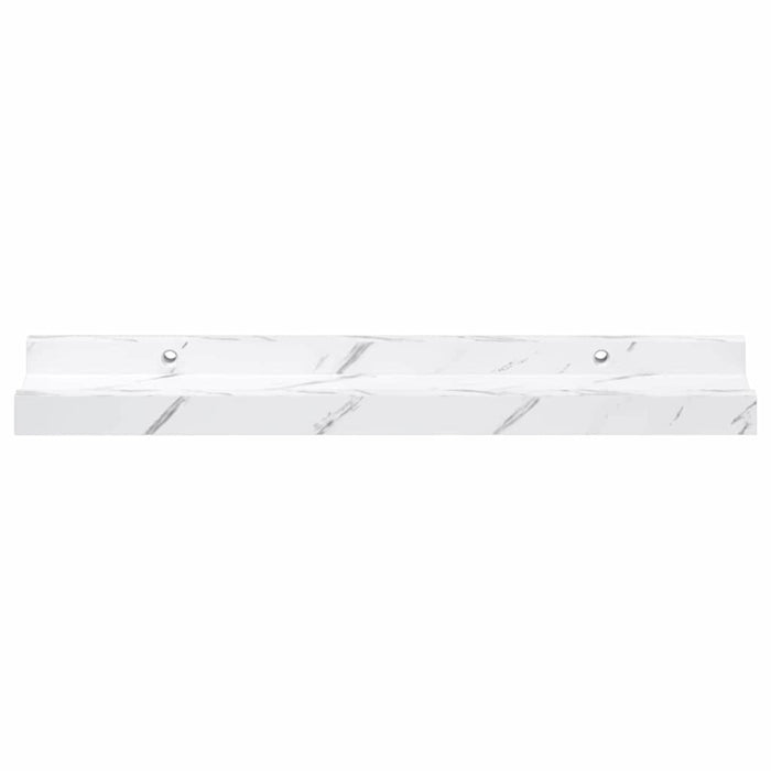 Raft de perete 4 pcs Marmură albă 40 x 9 x 3 cm Lemn compozit - WALTI WALTI