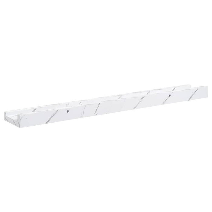 Raft de perete 4 pcs Marmură albă 60 x 9 x 3 cm Lemn compozit - WALTI WALTI