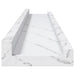 Raft de perete 4 pcs Marmură albă 60 x 9 x 3 cm Lemn compozit - WALTI WALTI