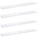 Raft de perete 4 pcs Marmură albă 80 x 9 x 3 cm Lemn compozit - WALTI WALTI