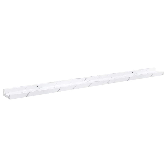 Raft de perete 4 pcs Marmură albă 100 x 9 x 3 cm Lemn compozit - WALTI WALTI