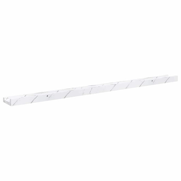 Raft de perete 4 pcs Marmură albă 100 x 9 x 3 cm Lemn compozit - WALTI WALTI