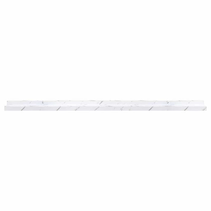 Raft de perete 4 pcs Marmură albă 100 x 9 x 3 cm Lemn compozit - WALTI WALTI