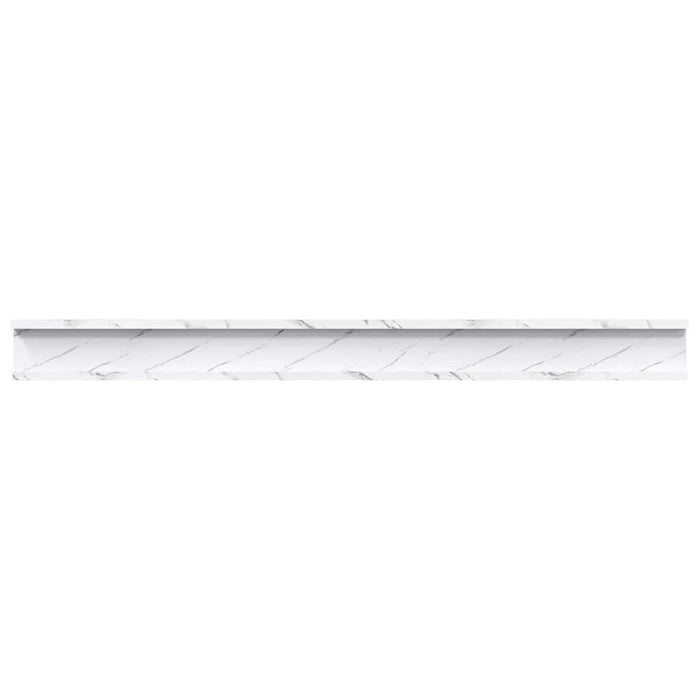 Raft de perete 4 pcs Marmură albă 100 x 9 x 3 cm Lemn compozit - WALTI WALTI