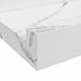 Raft de perete 4 pcs Marmură albă 115 x 9 x 3 cm Lemn compozit - WALTI WALTI