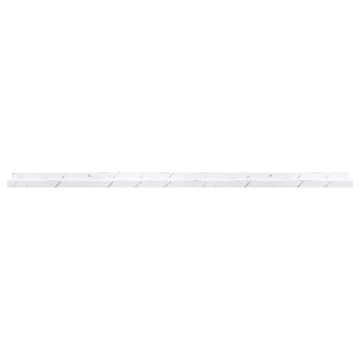 Raft de perete 4 pcs Marmură albă 115 x 9 x 3 cm Lemn compozit - WALTI WALTI