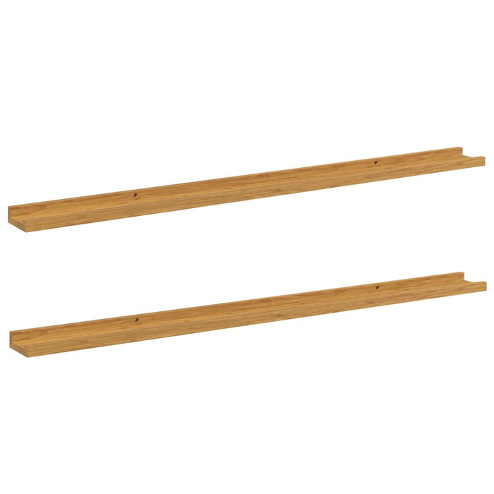 Raft de perete cu raft 2 pcs Bej 115 x 9 x 3 cm Lemn compozit - WALTI WALTI