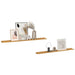 Raft de perete cu raft 2 pcs Bej 115 x 9 x 3 cm Lemn compozit - WALTI WALTI