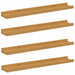 Raft de perete cu raft 4 pcs Bej 60 x 9 x 3 cm Lemn compozit - WALTI WALTI