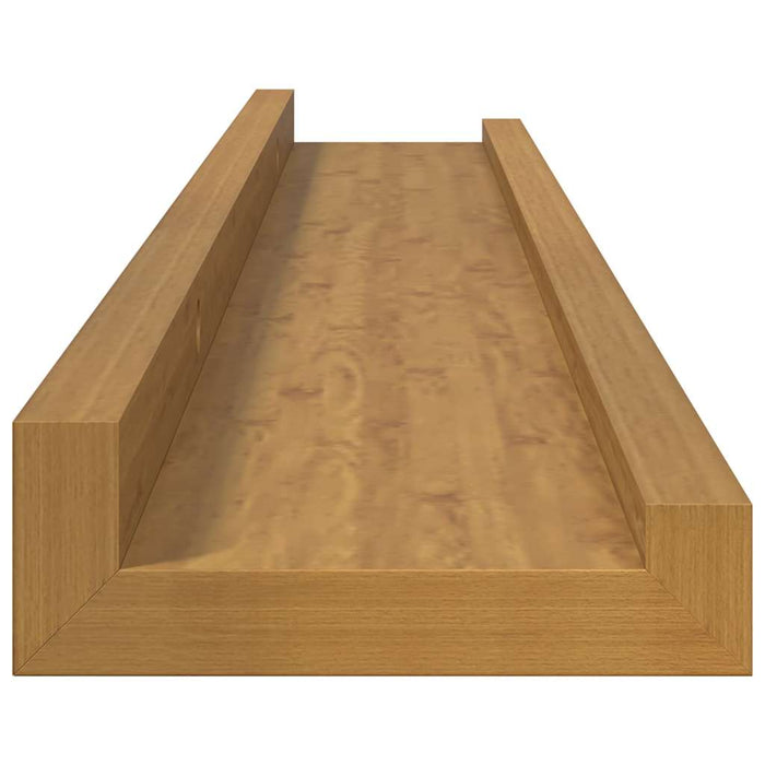 Raft de perete cu raft 4 pcs Bej 60 x 9 x 3 cm Lemn compozit - WALTI WALTI