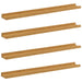 Raft de perete cu raft 4 pcs Bej 80 x 9 x 3 cm Lemn compozit - WALTI WALTI