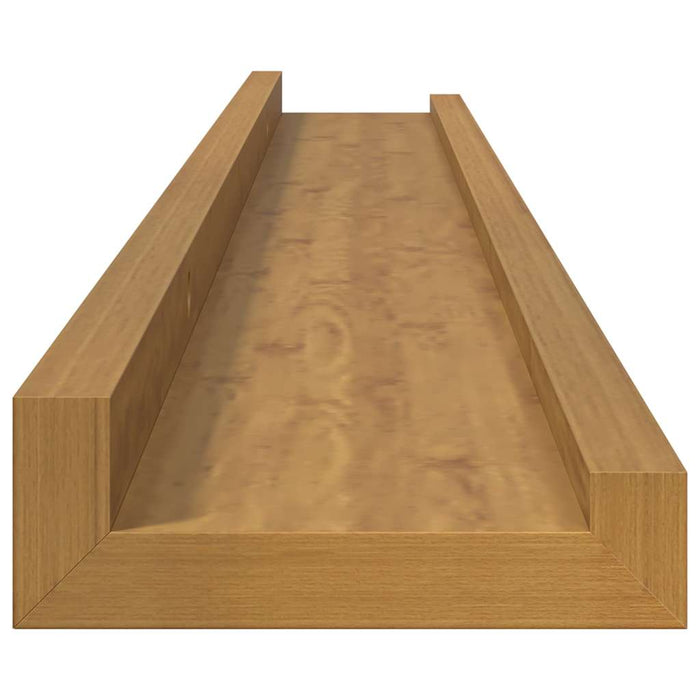 Raft de perete cu raft 4 pcs Bej 80 x 9 x 3 cm Lemn compozit - WALTI WALTI