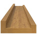 Raft de perete cu raft 4 pcs Bej 80 x 9 x 3 cm Lemn compozit - WALTI WALTI